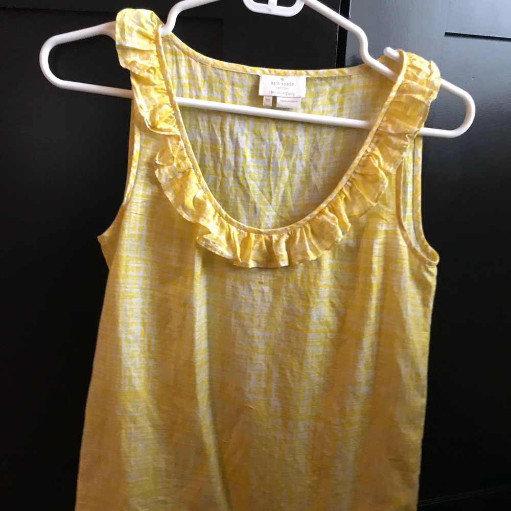 Yellow Kate Spade Ruffle Blouse